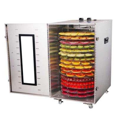 China Commercial/Household Commercial Electric Food Vegetable Dehydrator Meat 16 Layers Fruit Hot Air Drying Dehydrator Machine for sale