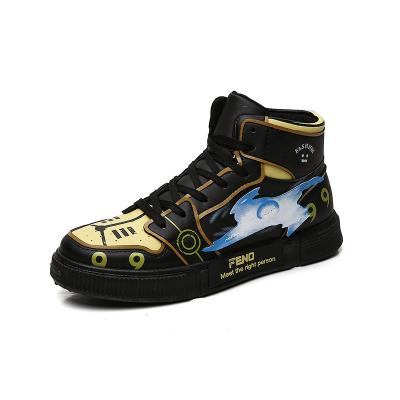 China CUSHIONING High Top Board Student Shoes Men's Anime Logo Custom Designer Uzumaki Casual Shoes for sale