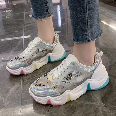 China Fashion Trend Walking Shoes Woman Outdoor Mesh Casual Shoes Pink Lace-Up Women Shoes Sneakers For Women for sale