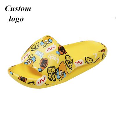 China Wholesale Factory Price Eva Men's and Women's Fashion Trend Lovers Cartoon Indoor Non-slip Plastic Slippers for sale