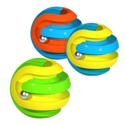 China Newest ABS Plastic Magnetic Decompression Track Bead Orbit Route Ball Cube Independent Moving Person Toys Magic Ball for sale