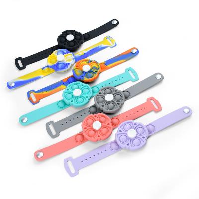 China Hot Selling Sensory Toys Silicone Bubble Bubble Relaxation Jumping Wristband Bracelet For Kids Adults Anxiety Relief for sale