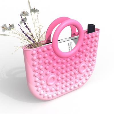 China Amazon NEW ARRIVAL Squeezable Ladies Handbag Women Shape Simple Large Size Push Bubble Busy Person Handbag Toys for sale