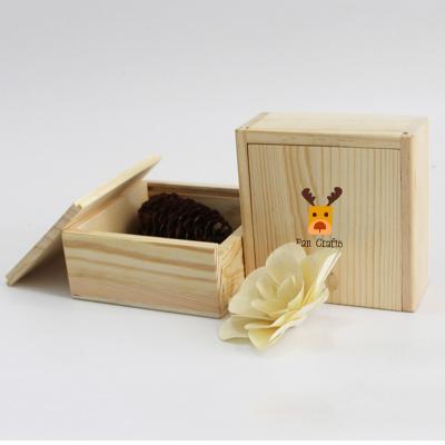 China Wholesale Handmade High Quality Custom Made Slide Lid Small Package Wooden Gift Box for sale