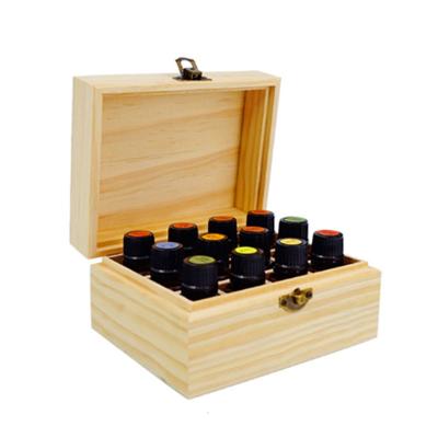 China Customizable Handmade Specialty 12 Hole Essential Oil Bottle Packaging Box Wooden Essential Oil Box for sale