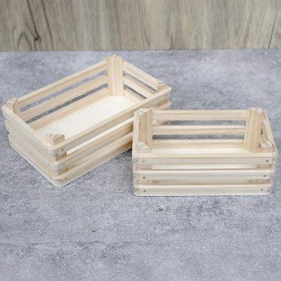 China Small Color Pine Wooden Color Gift Tea Juice Tea Solid Natural Solid Snacks Storage Box Custom Size Packing Gift Case for sale