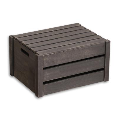 China Custom Farmhouse Solid Natural Fruits And Vegetables Storage Book Size Color Box Wooden Packaging Crate for sale