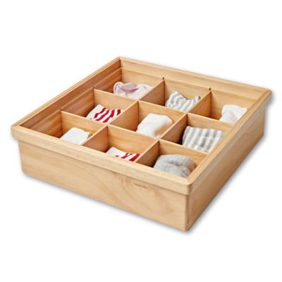 China Wholesale Box Factory Solid Color Natural Bras Panties Jars Ties Storage Case Wooden Packaging Box for sale