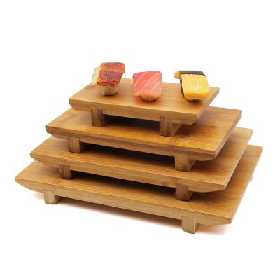 China Custom Vintage Style Japan Sushi Food Bamboo Wooden Serving Tray for sale