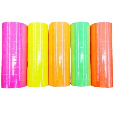 China Scratch Off 23*16mm Color Fluorescent Red/Green/Yellow/Purple/Orange 6600 Lines Price Tag 2 Lines Price Machine Double-Lines Sticker for sale