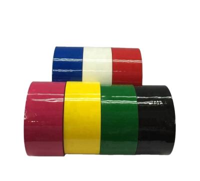 China Waterproof hot sale inscription bopp tape red/colorful green/black/blue/white/lemon yellow/orange/pink/purple packing tape for sale