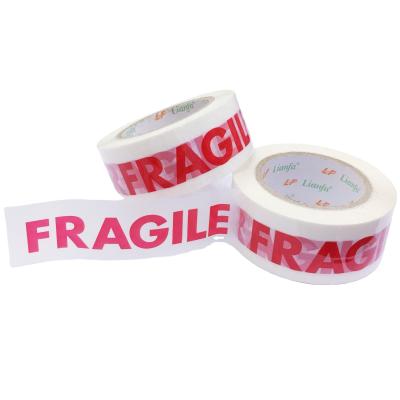 China Waterproof FRAGILE LOGO PRINTED ADHESIVE BOPP WRAPPING TAPE colorful printed customize sealing tape for sale