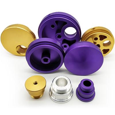 China CNC Machined Gold Aluminum Custom Violet Anodized Aluminum Parts Fabrication for sale