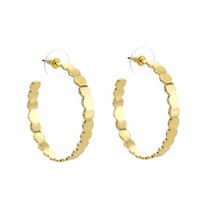 China Hyperbole Style Circle The Great Of Western Fashion Jewelry Like A String Of Beads Exaggerated Circle Brass Earrings For Women for sale