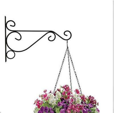 China Minimalist Wall Hanging Plant Hangs Wrought Iron Outdoor Hanging Birdhouses Frame Metal Hanging Wall Hook for Plants for sale