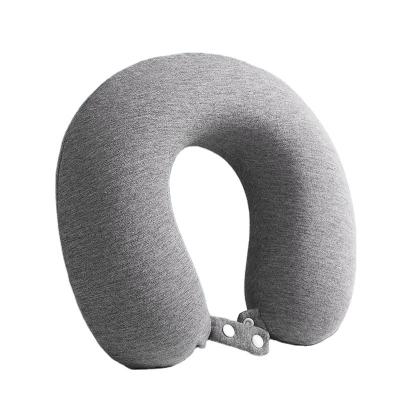 China Anti-Static Promotional Air-Permeable Gray Sustainable Cheap Breathable U Shape Travel Neck Memory Foam Pillow for sale