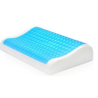 China Anti-Static Wholesale Customized Cheap Bed Blue Orthopedic Cervical Neck Memory Foam Cooling Gel Pillow for sale