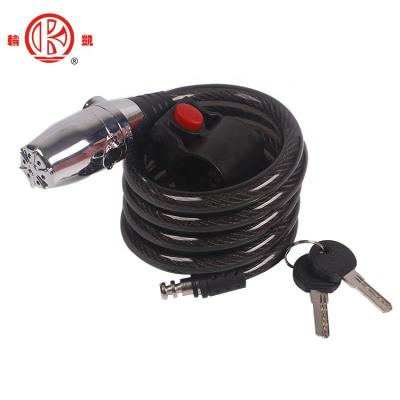 China Excellent Quality High Quality Alarm Cable Lock Retractable Steel Cable Lock For Bike for sale