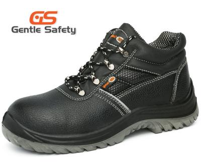 China EN ISO 20345:2011 Genuine Leather Safety Boots With Steel Toe Cap for sale