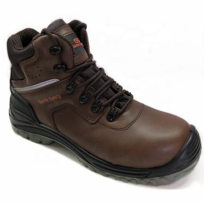 China Anti-Static/Anti-Smash/Anti-PunctureWaterproof 2021 New Style Men Working Safety Boots Full Grain Horse Leather Crazy Anti-Smash Anti-Puncture for sale