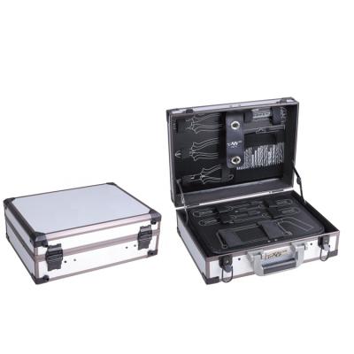 China Waterproof 37X27X14cm Aluminum Storage Box Size Portable Carry Free Tool Box for sale