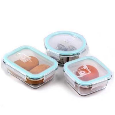 China Eco - Firendly Popular Professional Amazon Pyrex Storage Box Food Container Set With Lid Microwave Glass Lunch Box for sale