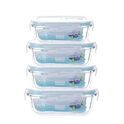 China Freshness Preservation 1040ml Round And Square Office Workers Can Heat And Insulate Lunch Box Glass Bento Box Students Cool Lunch for sale