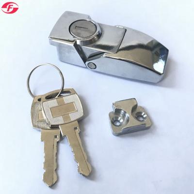 China Zinc Alloy Core Handle and Latch Lock for Operation Cabinet Control Panel Cabinet Door Latch Suction Latch CDKS-1 for sale