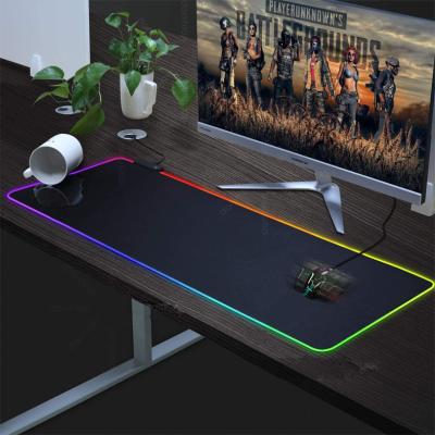 China Super September Gaming Custom Design Gamer Custom Logo Printed Customized Gaming Large RGB LED Mouse Pad for sale