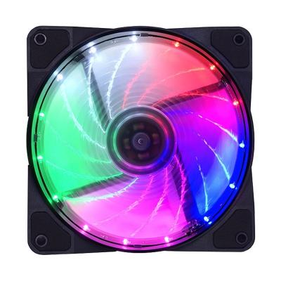 China Rainbow Light Fast Delivery Large Computer Case 4 Pin Case Fan Fans Colorful Gaming PC RGB Case DC Computer Fan for sale