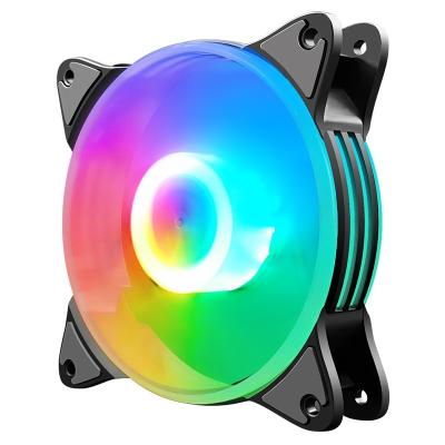 China Fast Ship 12025 RGB Colorful Computer Case Fan Computer Case Fan RGB Case DC Computer Fans for sale