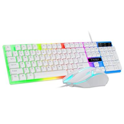 China Anti-Drop Gaming Keyboard and Mouse Combos Rainbow LED Backlit Wired Keyboard for PC Game for sale