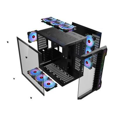 China With Fan New Design RGB Case PC Chassis Accessories gabinete Gamer Cabinet CPU Gaming PC Case Desktop Computer for sale