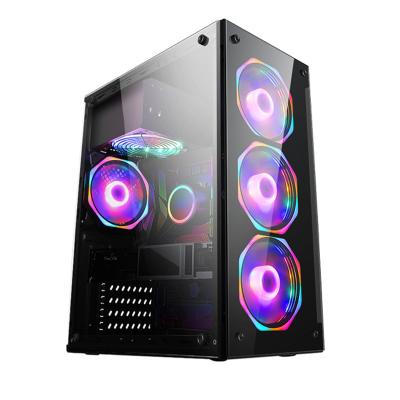 China With Fan Fast Delivery ATX Gaming Computer Case Towers Multiple Hardware Facilities Gaming PC Case CPU Case for sale