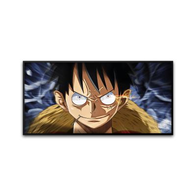 China One Piece Led Light Herolion 3D Luffy Figuras Anime Figure Portrait Stickers Poster Paintings for sale