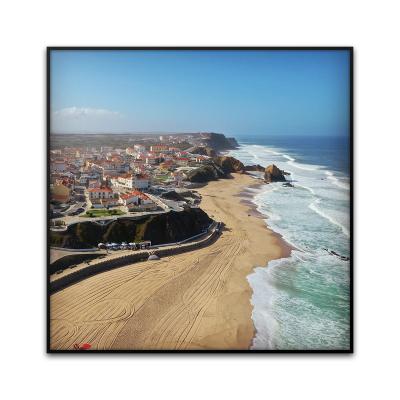 China Herolion Coastline Photography 3D Led Light Wall Art Acrylics Seascape Paintings for sale