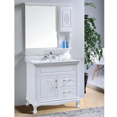 China Modern White Color Toilet PVC Bathroom Cabinet for sale