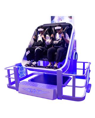 China Fiberglass 2 Seater 360 Cinema Slide 9d Chair Motion Simulator Vr Roller Coaster Game for sale