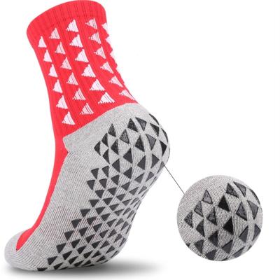 China OEM Breathable Custom Mens Factory Anti Slip Grip Socks Non Slip Soccer Socks Soccer Crew Athletic Training Socks for sale