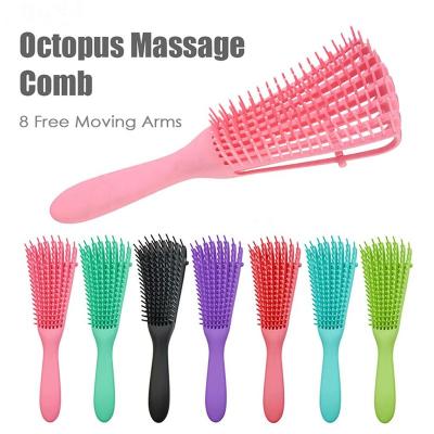 China Opp Bundle Octopus Hair Scalp Massage Brush Comb Waterproof Curly Detangle Custom Hair Brush Vented Detangling Brushes For Natural Hair for sale