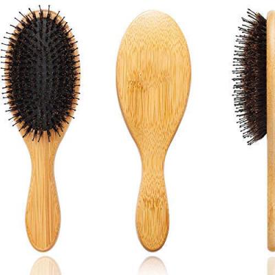 China Waterproof Eco-Friendly Eco-Friendly Wooden Hairbrush Pad Cushion Massage Comb Paddle Bamboo Hair Brush for sale