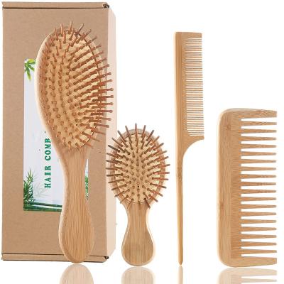 China Bamboo Hair Brush Detangling Eco Logo Hair Brush Square Scalp Paddle Waterproof Custom Static Natural Bamboo Wood Shampoo Massager for sale