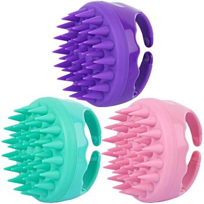 China Logo Hair Scalp Massager Silicone Waterproof Private Scalp Hair Massage Shampoo Brush for sale