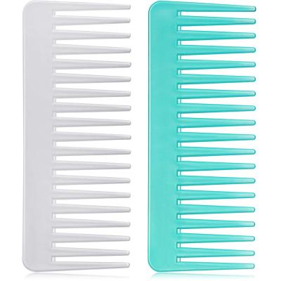 China For Home Use Professional Logo Custom Anti-Static Wide Tooth Hair Comb Styling Hairdressing Plastic Hairdressers Detangling Brush Combs for sale