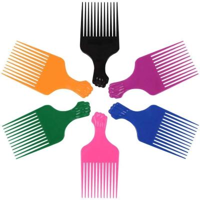 China For Home Use Fork Comb Synthetic Hair Pieces Steel Fork Comb Clip In Loop Metal Fork Fluffy Plastic Combs for sale