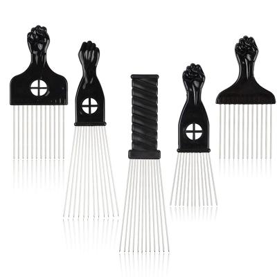 China For Home Use Fork Comb Loop Metal Synthetic Hair Pieces Steel Clip Fluffy Fork Comb For Man for sale