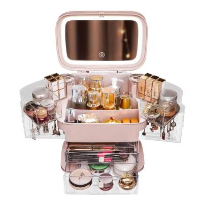 China NATIONAL Mirror Makeup Cosmetic Cases Led With Light Touch Case Makeup.Mirror Clear Travel Lit Portable Speaker Smart Small for sale