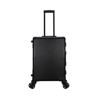 China Fashionable Professional Beauty Travel Rolling Makeup Suitcase Vanity Box Comet Lighted Train Case With Lights 4legs On Wheels for sale