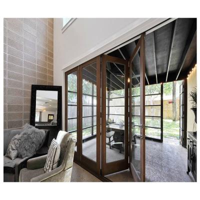 China Folding Aluminum Screen Cabinet Door Aluminum Glass Design Bathroom Door for sale