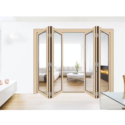 China Aluminum Glass Folding Screen Folding Doors Bedroom Door Modern Design for sale